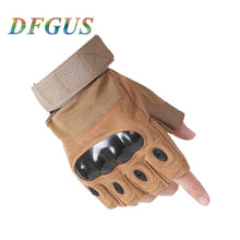Load image into Gallery viewer, 2018 Sale Us Army Men's Tactical Gloves Outdoor Sports Half Finger Military Combat Anti-Slip Carbon Fiber Shell Tactical Gloves
