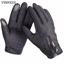 Load image into Gallery viewer, Windstopers Gloves Anti Slip Windproof Thermal Warm Touchscreen Glove Breathable Tactico Winter Men Women Black Zipper Gloves